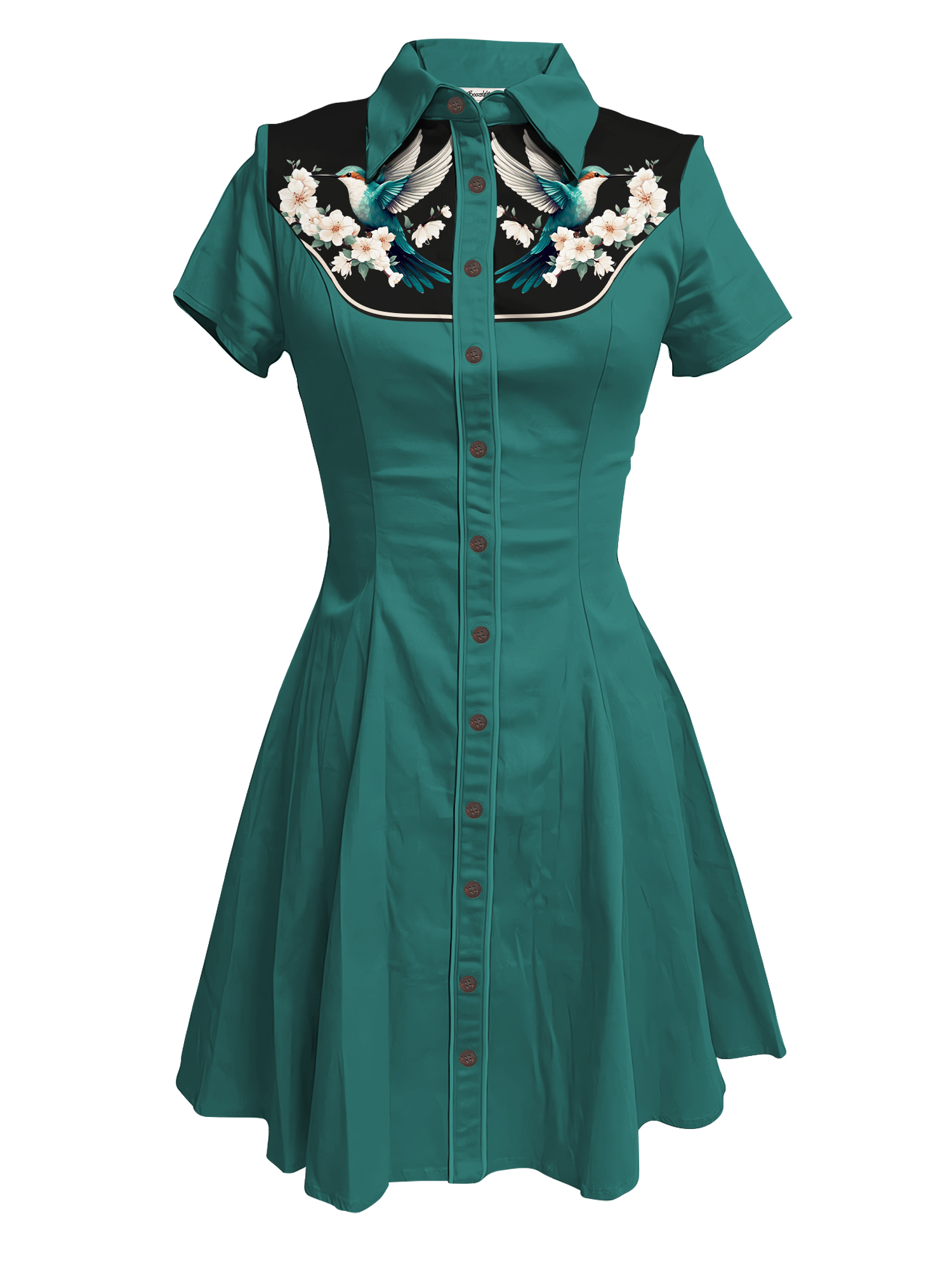 Oiseau et Fleur - Robe 100 % Coton