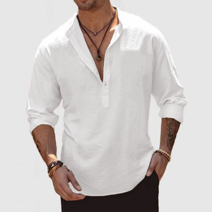 Chemise Décontractée en Coton et Lin pour Homme – Usage Quotidien