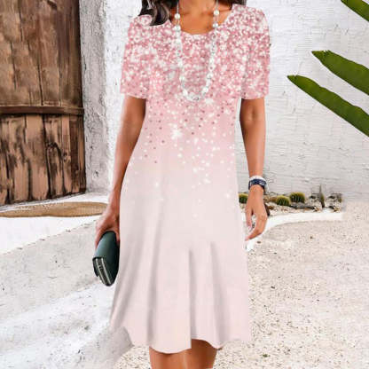 Elegante jurk met ombré-effect