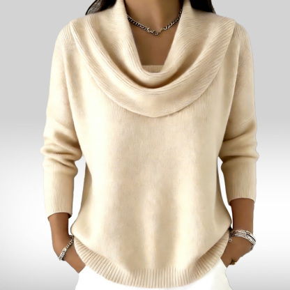 Last Day 70% Off - Elegant 80s Shawl Collar Solid Color Pullover Sweater Top