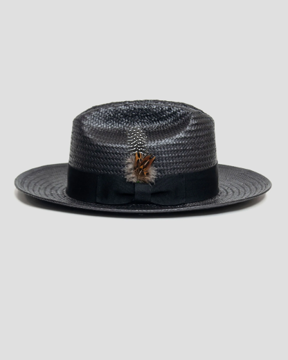 Chapeau Fedora en Paille Miller Ranch - Ébène
