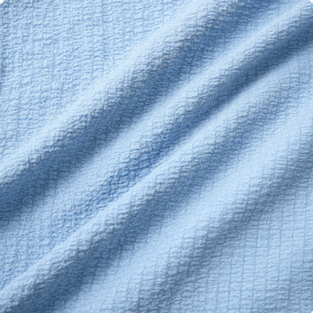 Chemise en coton texturée décontractée pour homme
