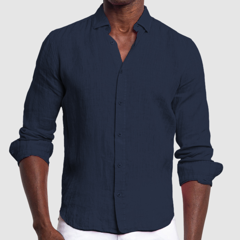 Chemise à manches longues vintage pour homme