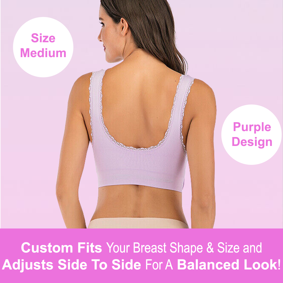 Comfortabele Push-Up Corset Beha's Zonder Beugel, Voorzijde Kruisend, Zijdelingse Sluiting Van Kant