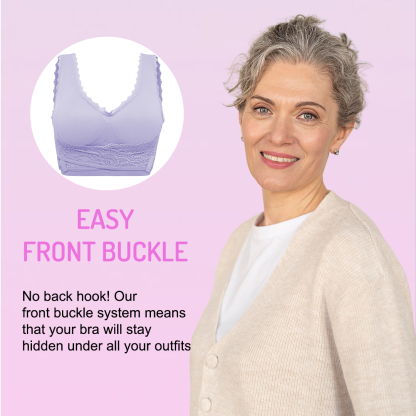 Comfortabele Push-Up Corset Beha's Zonder Beugel, Voorzijde Kruisend, Zijdelingse Sluiting Van Kant
