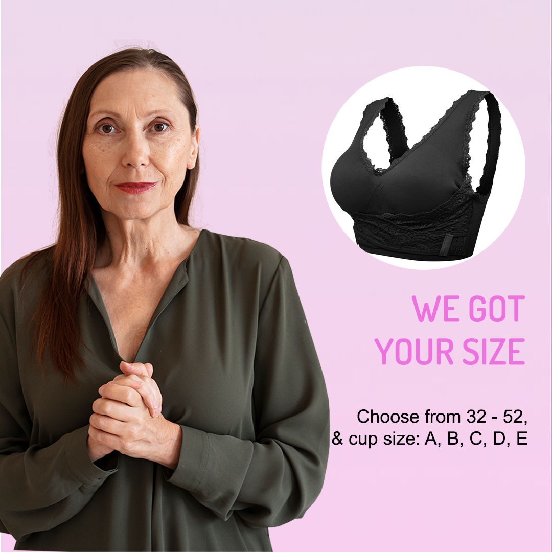 Comfortabele Push-Up Corset Beha's Zonder Beugel, Voorzijde Kruisend, Zijdelingse Sluiting Van Kant