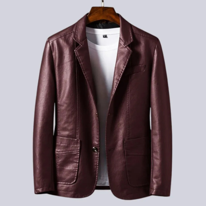 Luxury Calfskin Leather Blazer — Where Comfort Meets Everyday Style