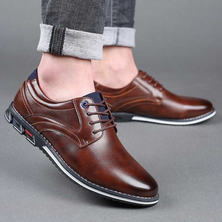 Oxfords Lisse Chaussure de Ville Orthopédique