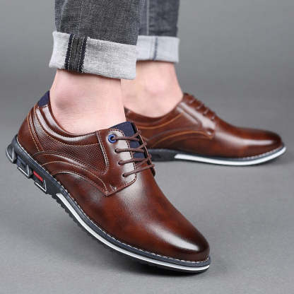 Oxfords Lisse Chaussure de Ville Orthopédique