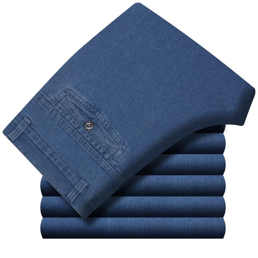 Mainine Dad Jeans - Jean Homme Taille Haute Coupe Droite Stretch