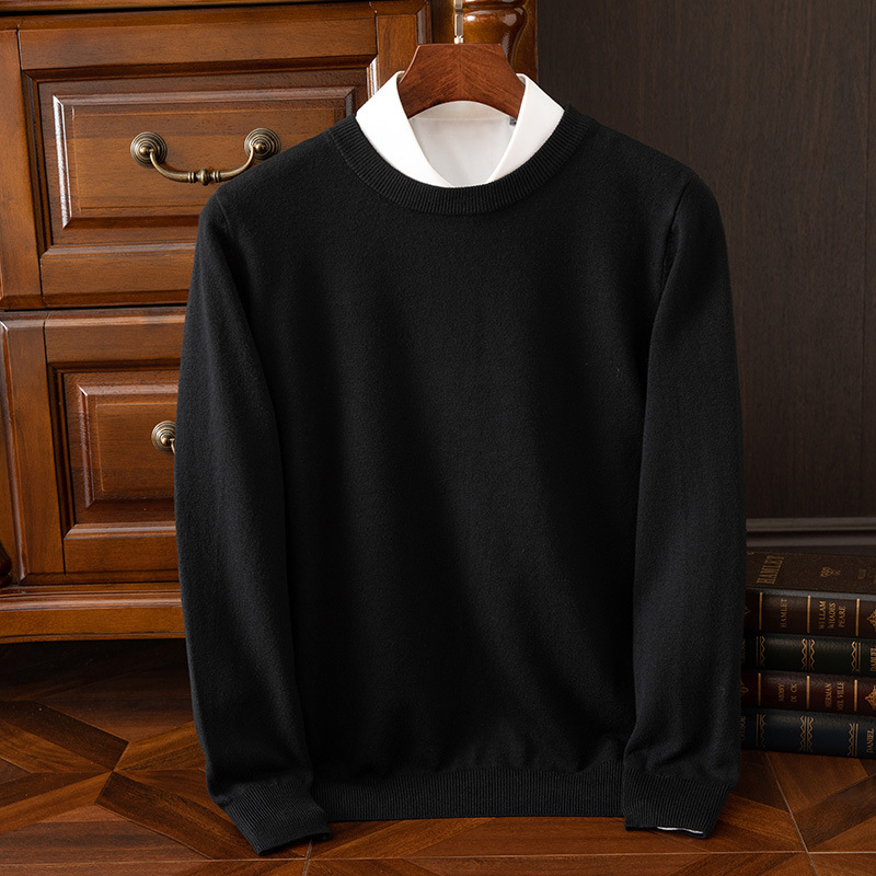 Pull en cachemire à manches longues pour homme