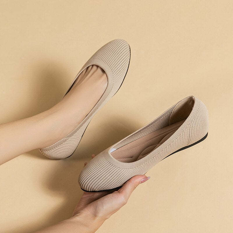 De ballerina's met ronde neus van Arromic