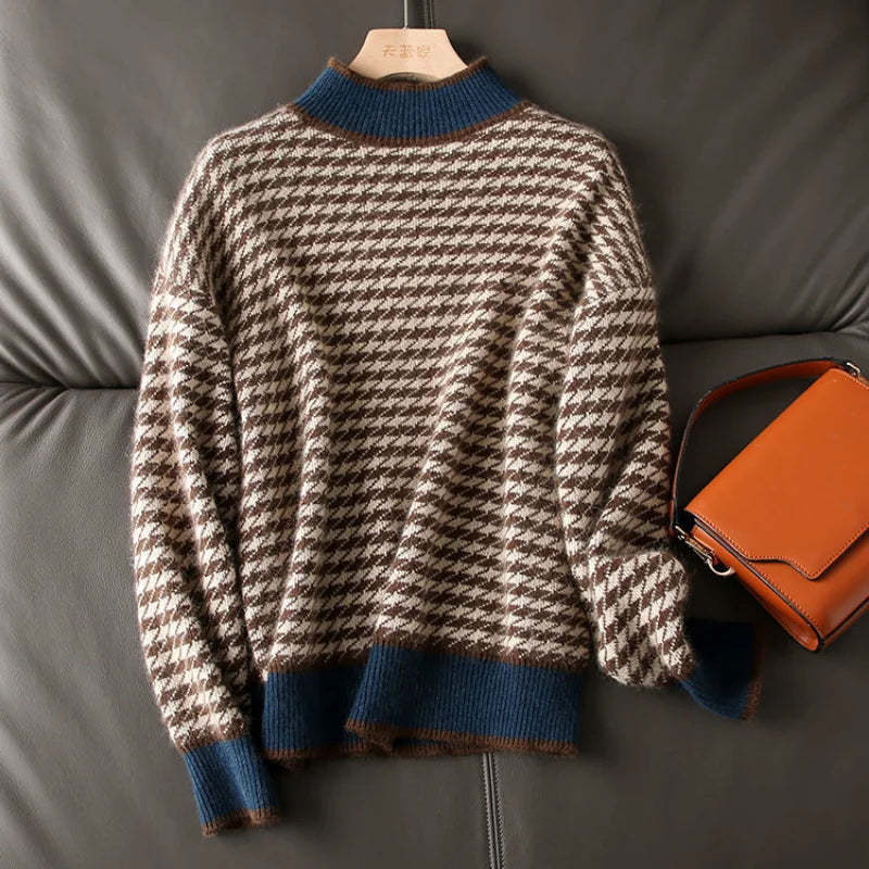 Salomi - Pull en laine de couleur unie