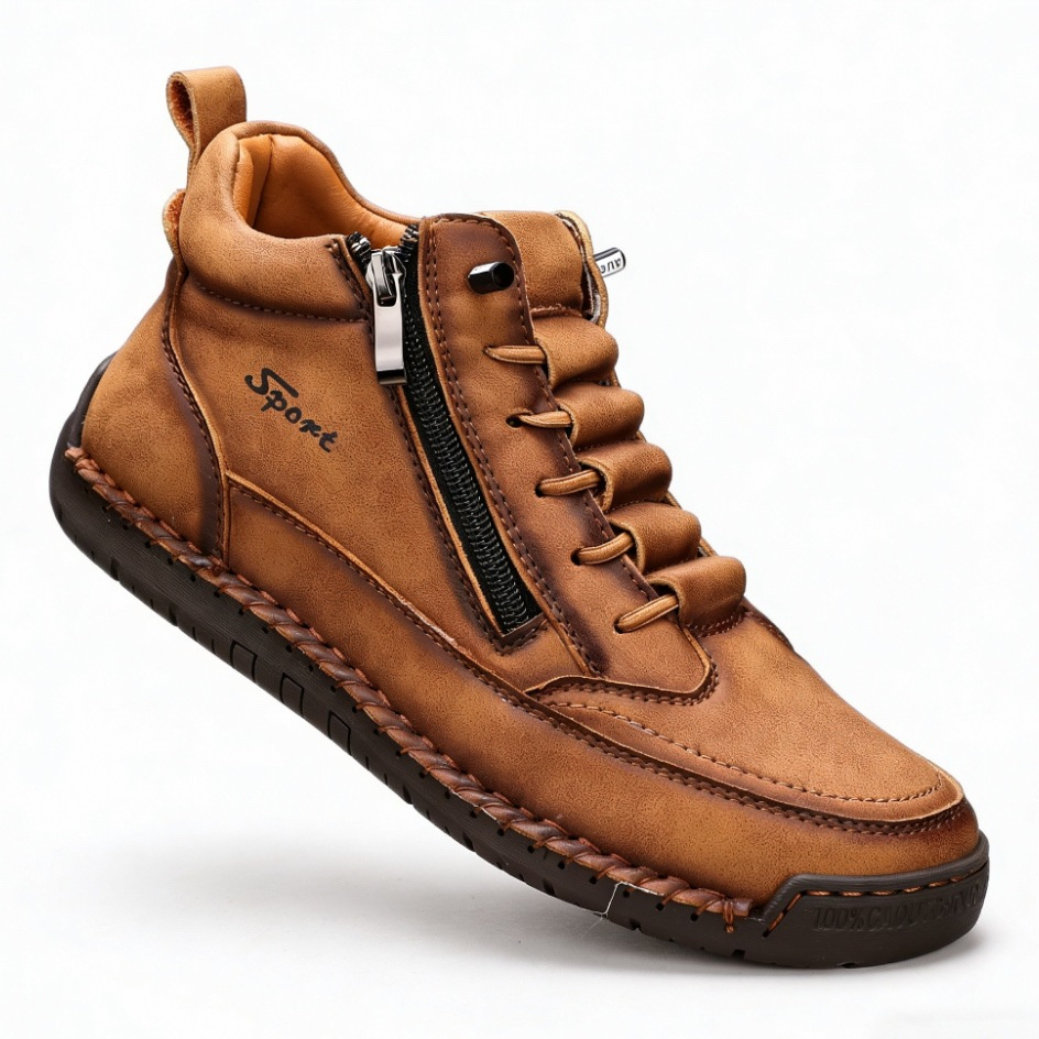 [Copy]Bottes décontractées en cuir pour hommes – Confortables pour la marche et la conduite (‑70% Offre Limitée)