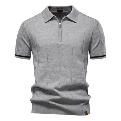 Polo tricot 2025 : business-casual col chemise pour homme