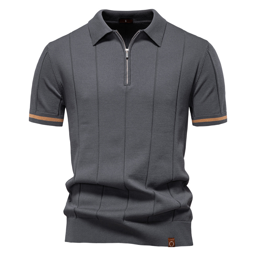Polo tricot 2025 : business-casual col chemise pour homme