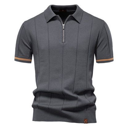 Polo tricot 2025 : business-casual col chemise pour homme