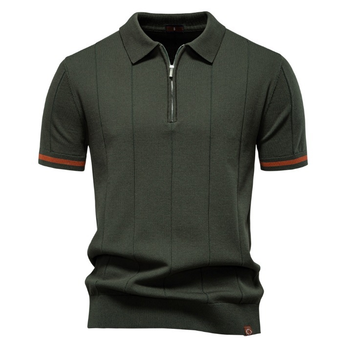 Polo tricot 2025 : business-casual col chemise pour homme
