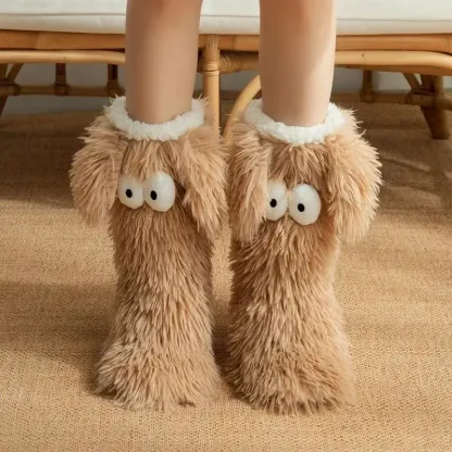 🧦✨Women’s Winter Kawaii Big Eyes Slipper Socks