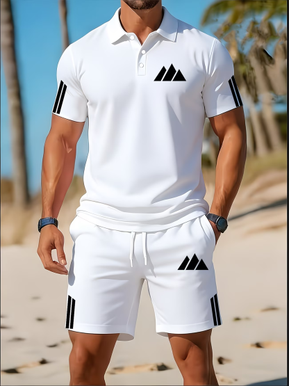 ⏰ Dernier jour : 50 % de réduction ! 🔥 - Ensemble sport homme avec polo et short slim