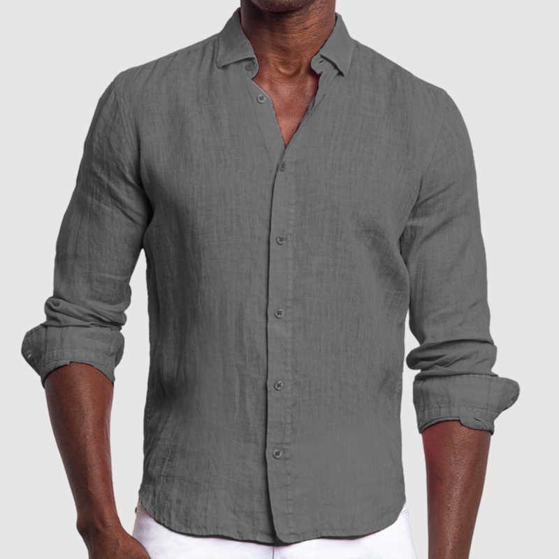 Chemise à manches longues vintage pour homme