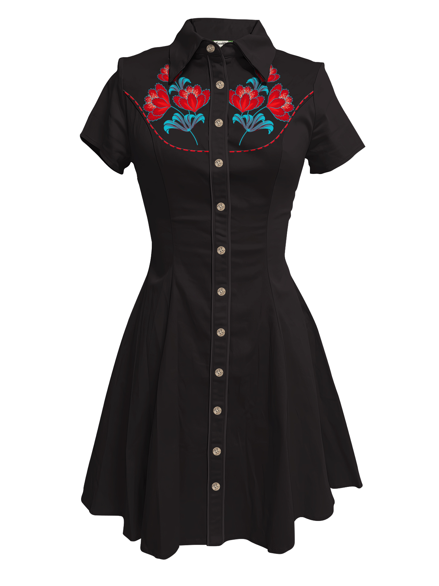 Fleur Vintage Western - Robe 100 % Coton