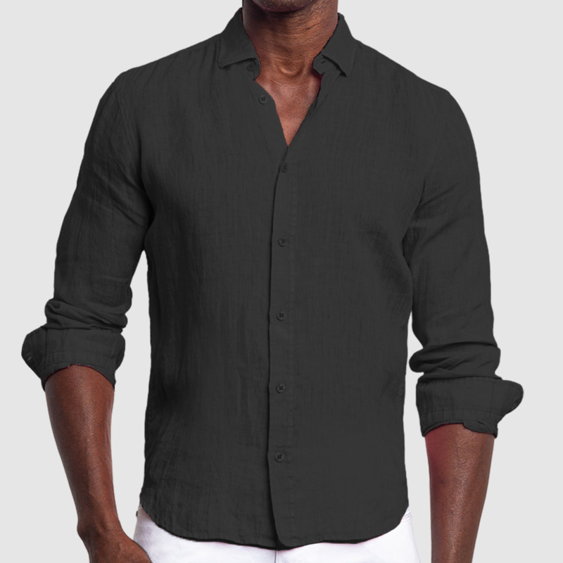 Chemise à manches longues vintage pour homme