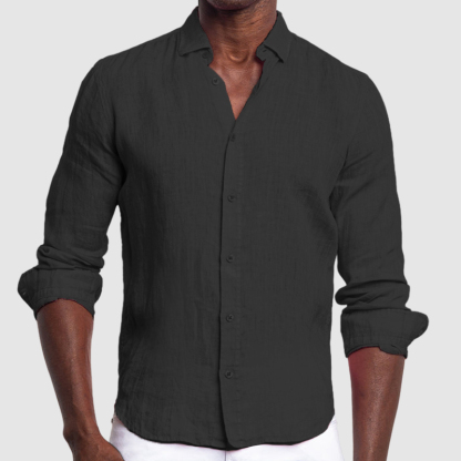 Chemise à manches longues vintage pour homme