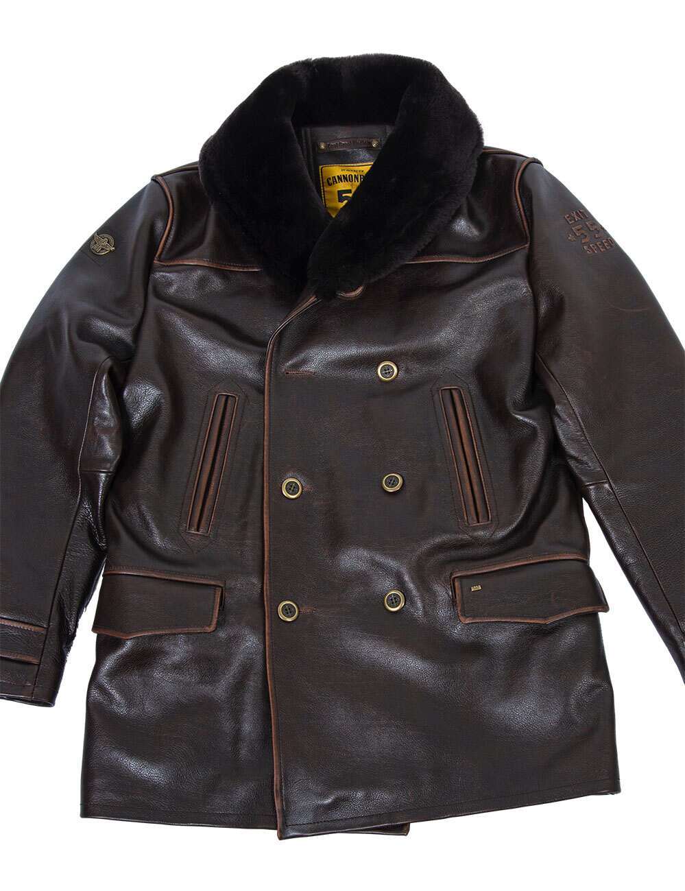 Grand Manteau Peacoat en Cuir Western d'Hiver Art. 709