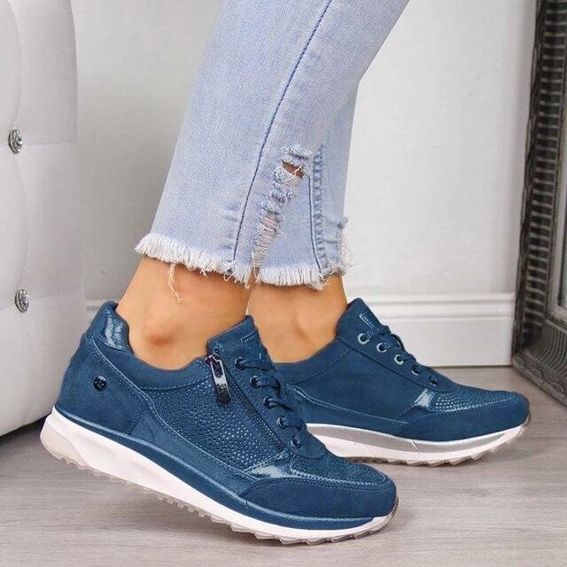 Vrouwen Wedges Ronde Neus Casual Sneakers, Comfortabele Orthopedische Wandelschoenen