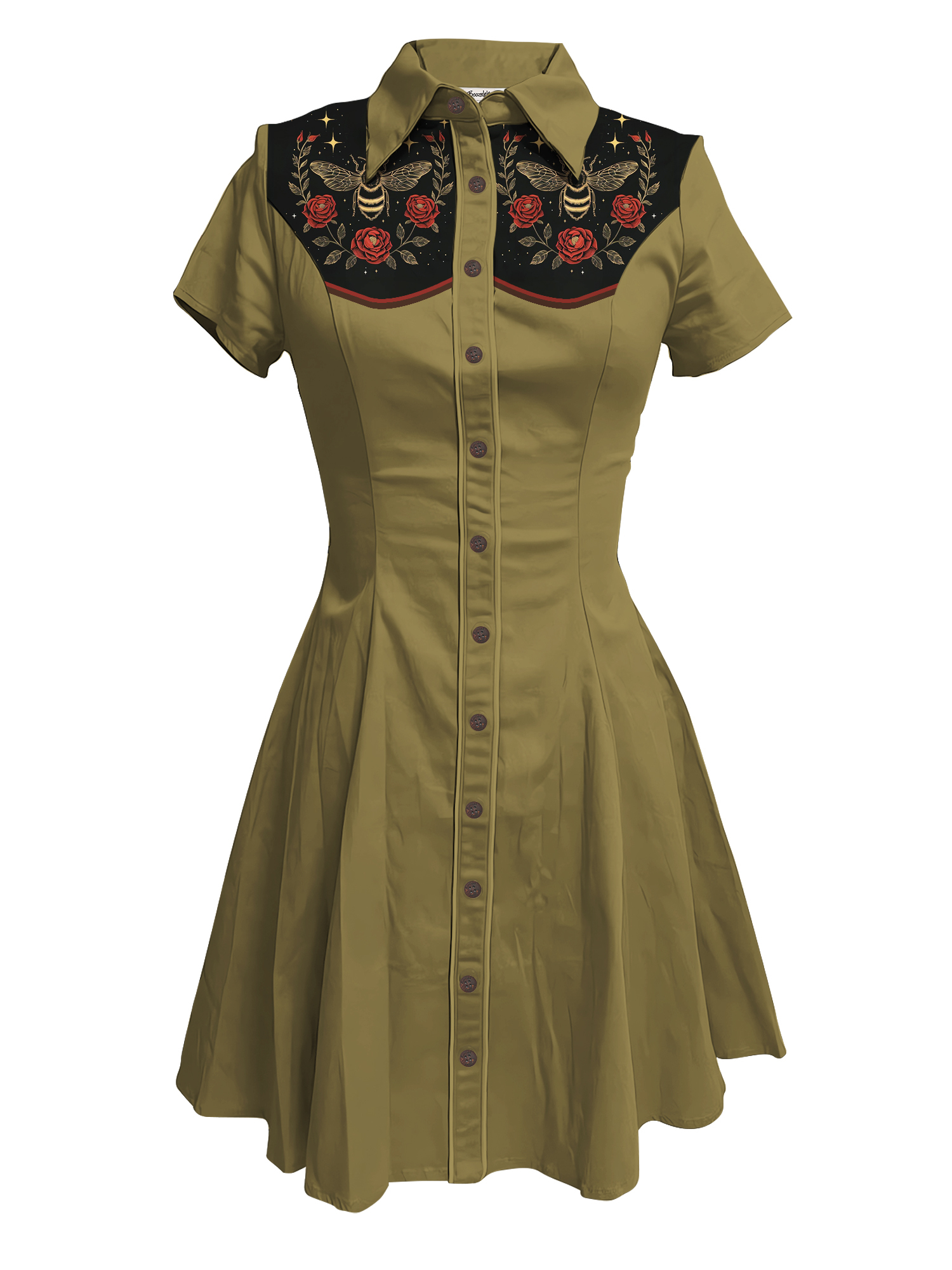 Abeilles et Fleurs – Robe 100 % Coton