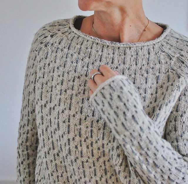 Signe – Pull rétro à motif gouttes de pluie