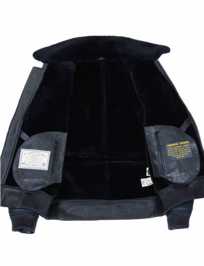 50% DE RÉDUCTION - VESTE DE VOL B-15 FAST EAGLE EN CUIR DE MOUTON BLEU MARINE [ÉPUISÉ]