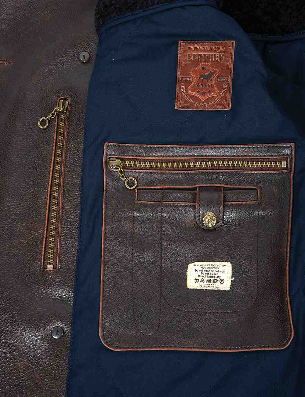 Grand Manteau Peacoat en Cuir Western d'Hiver Art. 709