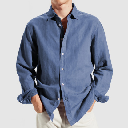 Chemise Décontractée Pour Homme, Coupe Régulière, En Coton Doux