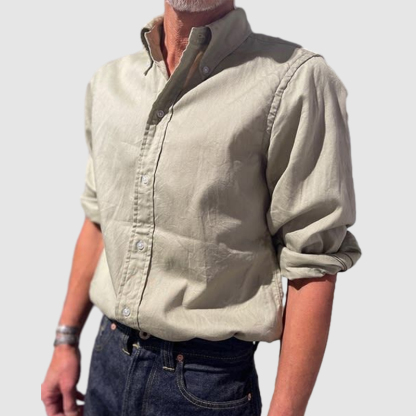 Chemise à manches longues vintage pour homme