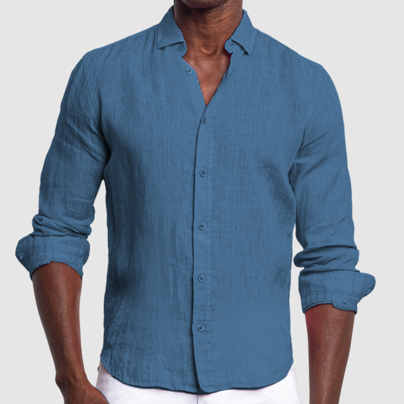 Chemise à manches longues vintage pour homme