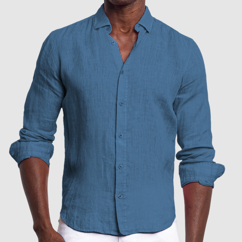 Chemise à manches longues vintage pour homme