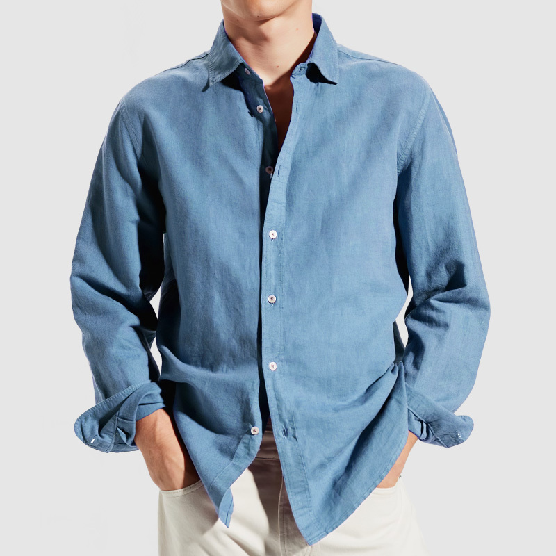 Chemise Décontractée Pour Homme, Coupe Régulière, En Coton Doux