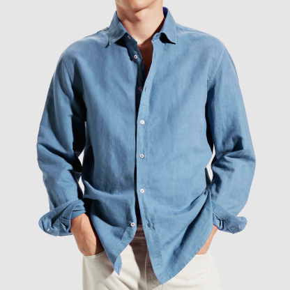 Chemise Décontractée Pour Homme, Coupe Régulière, En Coton Doux