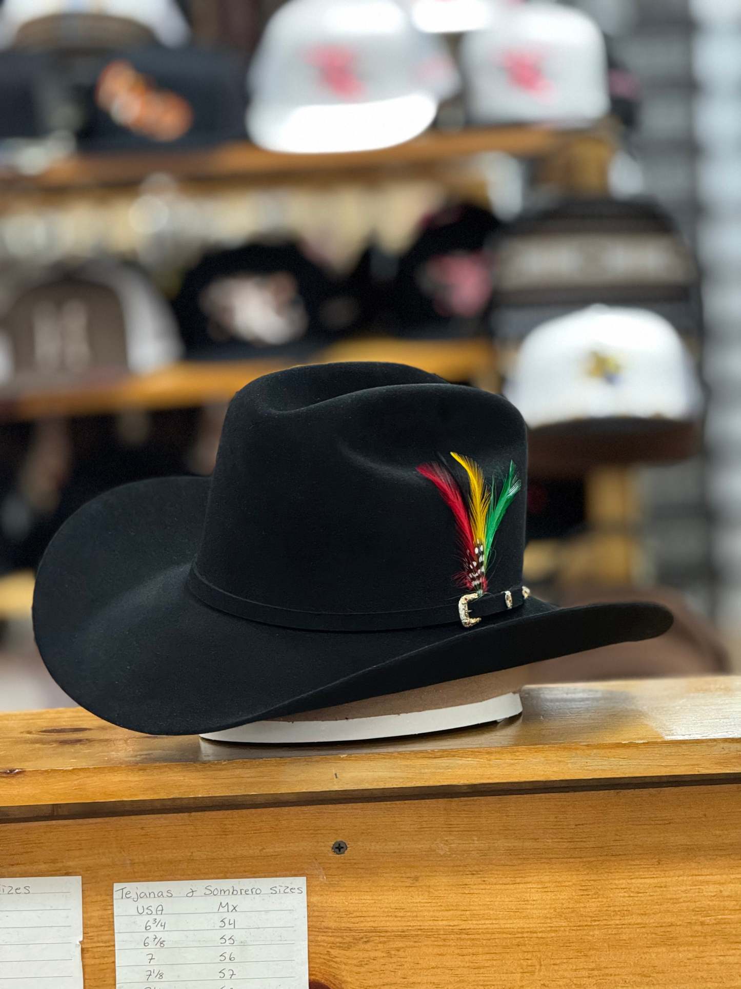 Zwarte El Patron cowboyhoed