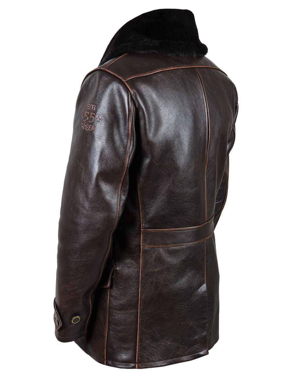Grand Manteau Peacoat en Cuir Western d'Hiver Art. 709