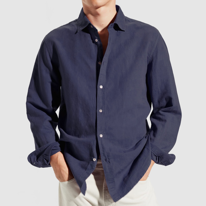 Chemise Décontractée Pour Homme, Coupe Régulière, En Coton Doux