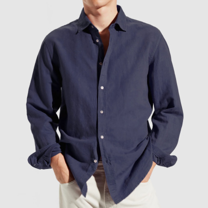Chemise Décontractée Pour Homme, Coupe Régulière, En Coton Doux