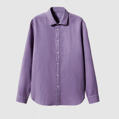Chemise Décontractée Pour Homme, Coupe Régulière, En Coton Doux