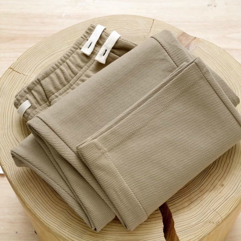 Men's Solid Color 300G Twill Cotton Sporty Casual Pants