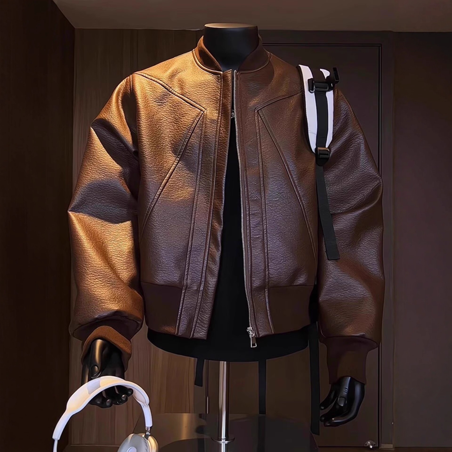 Men's Vintage-Inspired Classic Stand Collar Zip-Up Jacket