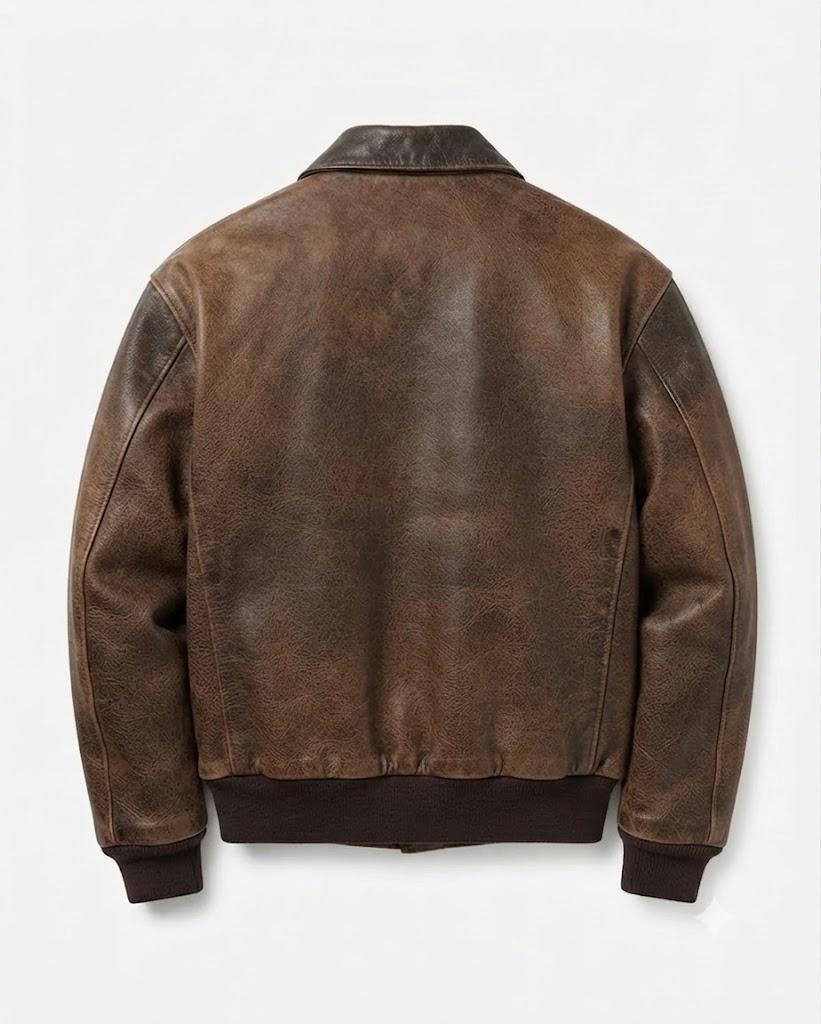 Men's Vintage Leather Aviator Jacket – Distressed Leather