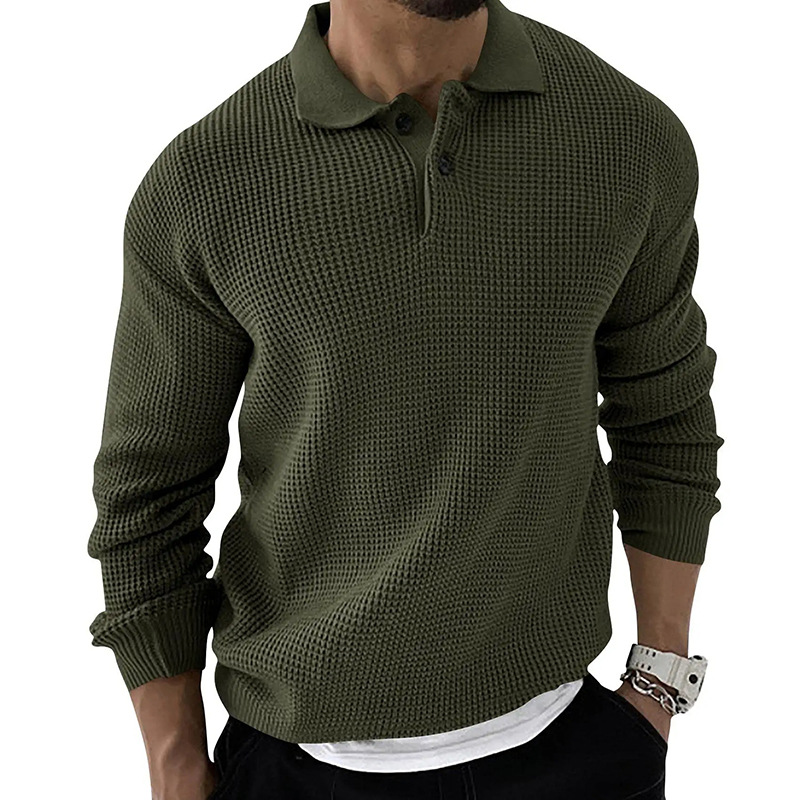 Men's simple and fashionable slim long-sleeved knitted sweater