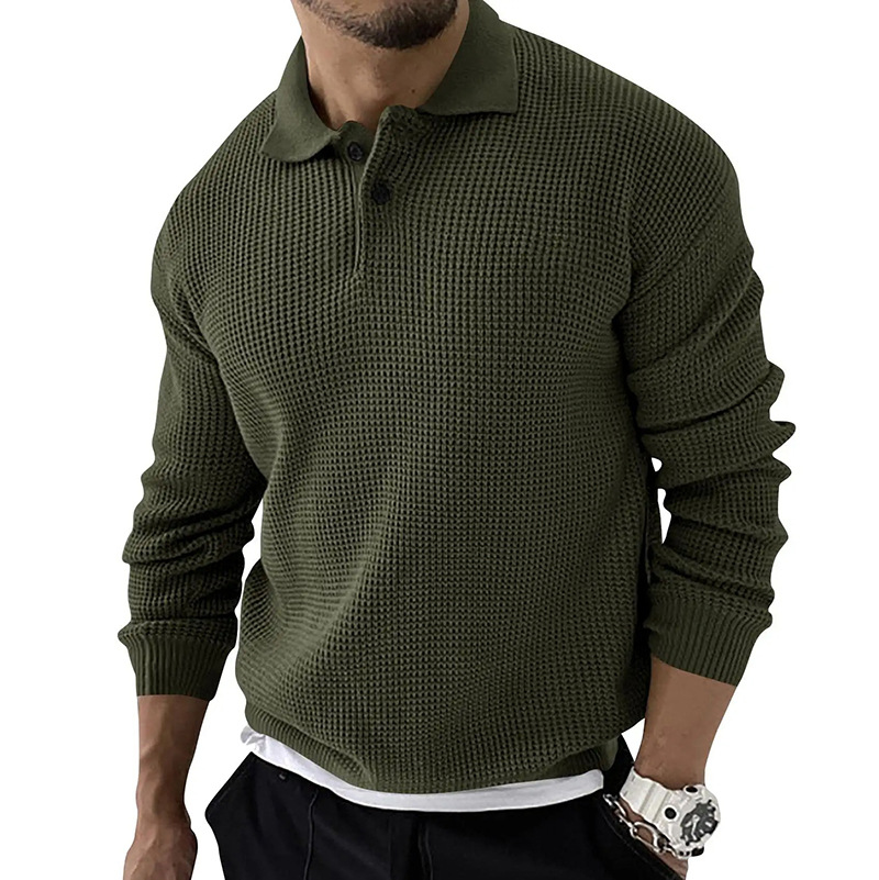 Men's simple and fashionable slim long-sleeved knitted sweater